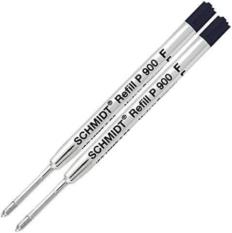 2 Опаковки - за Зареждане на химикалки Черно-P900-Бензиностанция за химикалки в стил Schmidt Паркър с тънък фитил