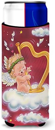 Carolin's Treasures AAH7273MUK Angels with Harp Valentine ' s Ultra Шушу за тънки кутии, Калъф за охлаждане на