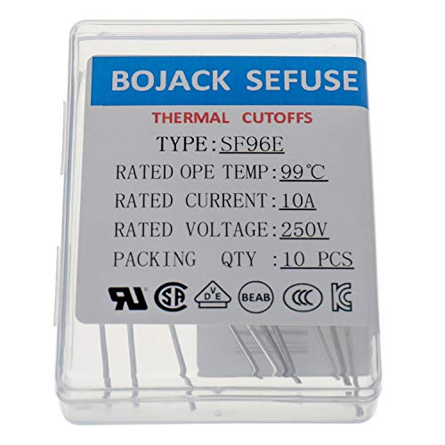 Термовыключатели BOJACK SF96E SEFUSE 10A 250V с термовыключателем 99 градуса по Целзий (опаковка от 10 бр.)