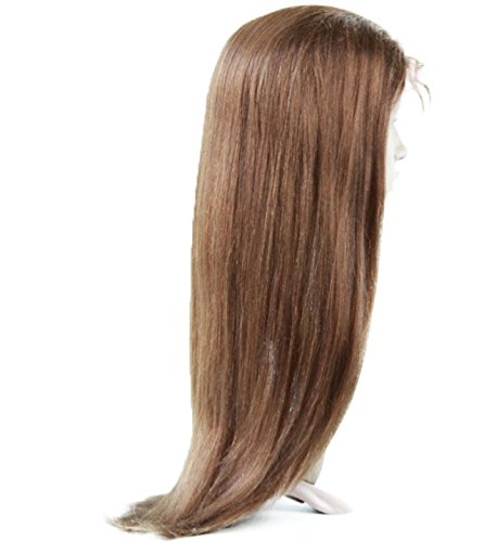 Предни завързана перука от човешка коса, камбоджа перука от естествена коса Remy, цвят яки: 4, светло кафяво