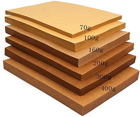VOVOLO 50 Опаковки Крафт-хартия от Симптомите на дървесна маса, Корица за Diy, Картон, за Ръчно изработени Оригами,