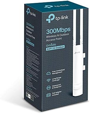 Безжична външна точка за достъп TP-LINK EAP110-Outdoor V3 N300 Long Range 11n 2.4 G, Гъвкава инсталация, безплатен