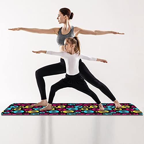 Килимче за Йога с Цветно Изображение на Черепа, в Екологично Чист Нескользящий Подложка за фитнес-упражнения за Пилатес и упражнения на пода