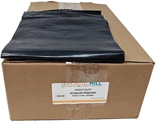 Торби за боклук PlasticMill обем 20-30 литра, с висока плътност: черни, 8 микрона, 30x37, 500 торбички.