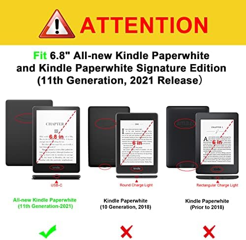 Калъф Fintie за 6,8-инчов Kindle Paperwhite (11-то поколение-2021) и Kindle Paperwhite Signature Edition - Тънък и лек калъф