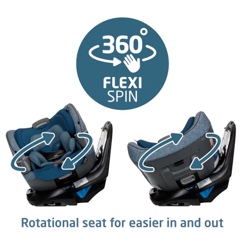 Универсално столче за кола Maxi-Cosi Emme 360 с мек покрив, въртящо се на 360 градуса седалка FlexiSpin, от раждането