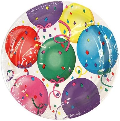Хана К. Маркова колекция Healy's Balloons Кръгли Картонени чинии, 7 инча, 8 броя в опаковка