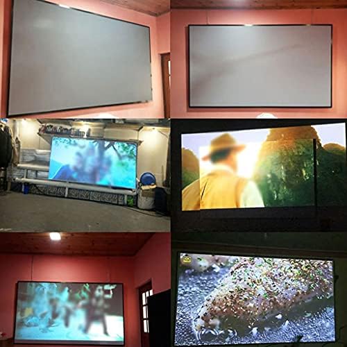 QFWCJ Отразяваща прожекционен екран с висока яркост 84/100/120 инча 16:9 Текстилен отразяваща проектор (Размер: 120 см)