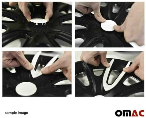Джантите OMAC 16 инча за Nissan Sentra Сиво-бели 4 бр. Капака Джанти - Шапки ступиц - Подмяна на външната повърхност на автомобилни гуми