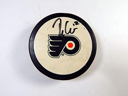 Хокейна шайба на Майкъл Раффла №12 с автограф Филаделфия Флайърс Auto 254 - за миене на НХЛ с автограф