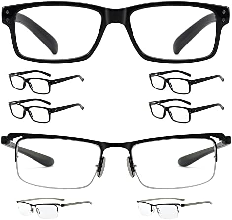 Eyekepper ще Спести 10% на 5 опаковки пури в ограничени бройки очила за четене за мъже и 3 опаковки ридеров в полукръгла рамки в черен цвят + 2,25