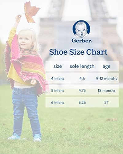 Обувки за малки момичета Gerber - удобни Обувки с висок берцем, поддържащи глезена (Бебе: 3-24 месеца)