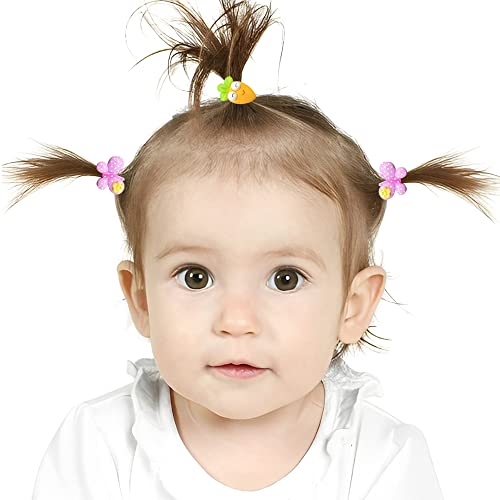 Еластични ленти за коса за малки момичета, AMMY 50 броя, аксесоари за коса за момичета, еластични гумени ленти за коса, ленти