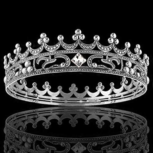 winvin Пълен crystal Кралицата на Поп Кралицата принцеса на Бала диадема Кръгла корона за сватби, абитуриентски костюми за младоженци