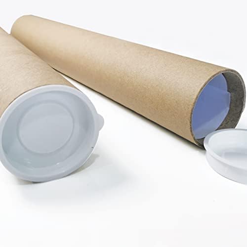 Пощенски тръби CAPTAIN с бели пластмасови капачки 2 x 13,5 (2 опаковки) от кафяв изработване на