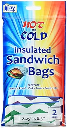 Изолиран пакет за сандвичи Jay Bags Sandwich 2 Опаковки, 24 Точка, Многоцветен