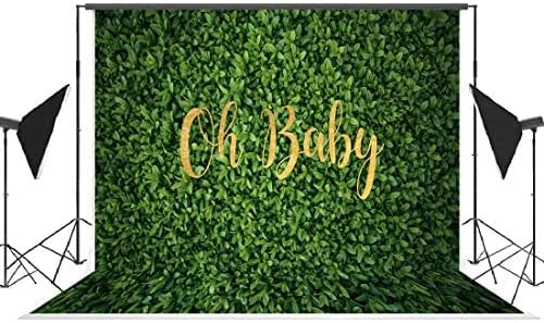 Oh Baby Зелени Листа, на Фона Момче Момиче Фон За Снимки на Бебето Душ Новородено Обявява Бременност Рожден Ден Украси за Доставка