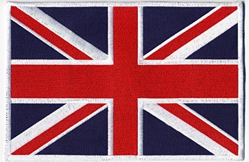 Нашивка на ризата си с британския флаг Union Jack 22 см - Нашивка на яке - Нашивка На Шапка - Ленти за чанти - Военна - Парк - Скутер - на министерството на отбраната - МОДА - Vespa