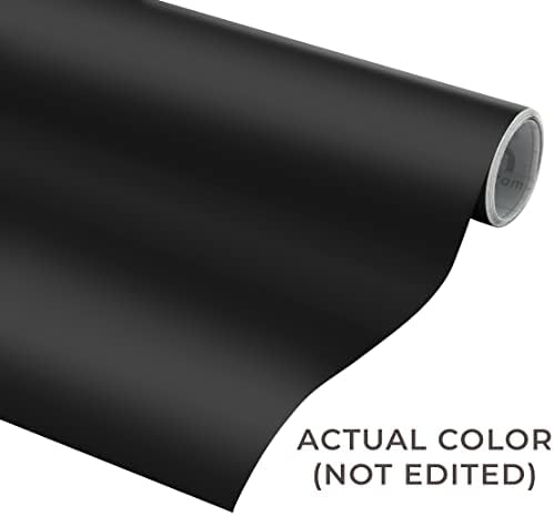 VViViD Черен матиран винил перманентен лепило DECO65 Craft за рязане, Силует и Камеи (поименно 7 фута x 11.8 инча)