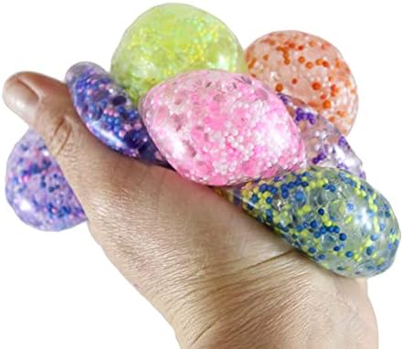 12 Малки невероятни топки конфети размер на 1,5 инча в индивидуална опаковка с дебел гелевым пълнители за стрес топки - Таван лепкави топки - Топки с мека с форма на То?