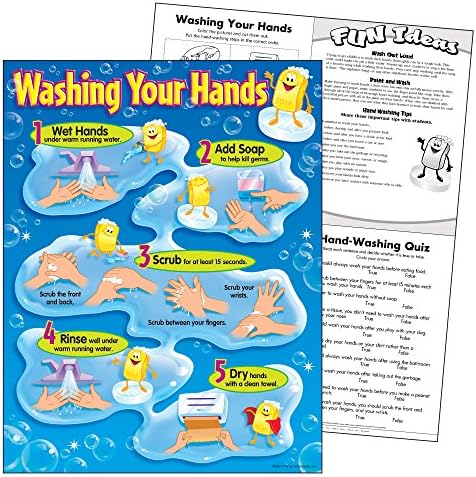 TREND enterprises, Inc. Учебна таблица Измиване на ръцете, 17 x 22