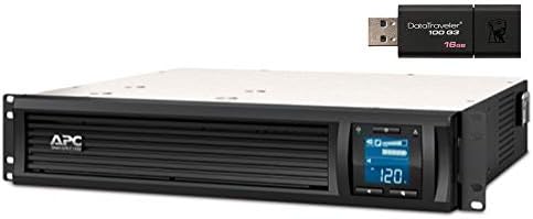 Комплект UPS APC Smart-UPS SMC1500-2UC за монтаж в шкаф с SmartConnect и USB-карам DataTraveler капацитет от 16 GB