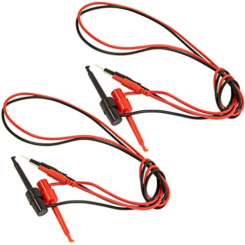 Комплект от 2 комплекти 24-инчови мини-дръжки за тестване на контакти, включва в себе си 2 червени и 2 черни кабели от