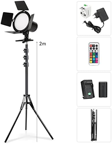 SLSFJLKJ RGB led лампа за видеозаснемане, студийни тела за фотография, пръстен за запис на видео, RGB Светлина, Поставка