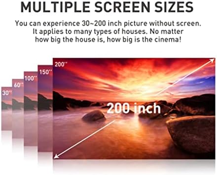 KXDFDC Проектор Мини Android 9,0 Батерия 4000 mah, поддръжка на мобилен проектор 4K Miracast Airplay Видео в прожектор (Цвят: D)