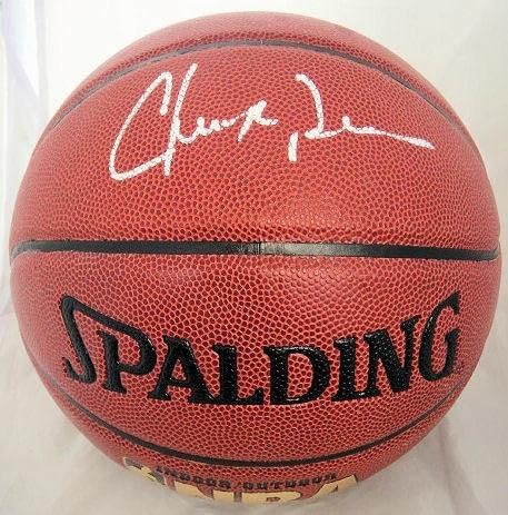 Чък Персони Подписа Spalding Indoor/Outdoor Баскетбол JSA - Баскетболни топки с автографи