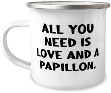 Евтини подаръци за кучета Papillon, Всичко, което ви трябва, е любовта и Papillon, Прекрасни Празнични чаши на 12 унции за любителите на домашни любимци , Играчки за куче, легл