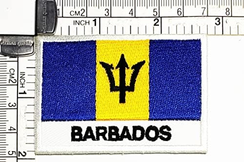 Салфетки Плюс 1.7X2.6 ИНЧА. Държава Барбадос Нашивка с Флага на Националния Флаг Ленти за DIY Костюм Емблемата на Униформи