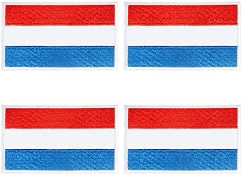4 бр. Ленти с флага на Холандия, на Бродирани нарукавная обогатяване с плетене на една кука и линия, флаг, Тактически