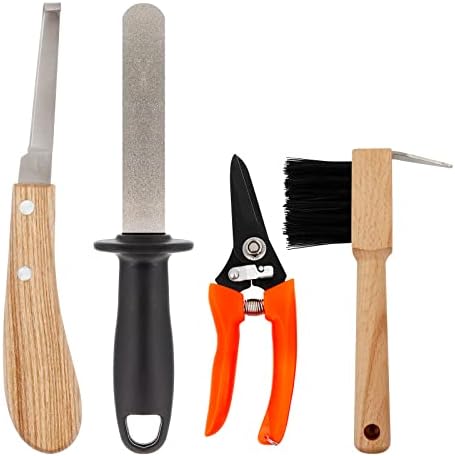 Набор от инструменти за Копита Surfante Farrier (4 бр.), Приема за Копита, Кука за Копита, Ножици за Метал, Острилка за ножове