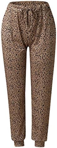 ETHKIA/Модел Панталони за Жени, Бизнес Ежедневни Къси Дамски Ежедневни Панталони, Летни Панталони с Леопардовым Принтом,