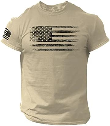 Мъжки патриотични Тениски BEUU, 4 юли, Американското Знаме, Приталенная Тениска с кръгло деколте и къс ръкав
