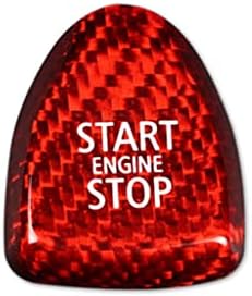 Eppar Нова капачка бутон за стартиране на двигателя от въглеродни влакна, Съвместим с Mini Cooper F55 F56 2013-2020 (черен)