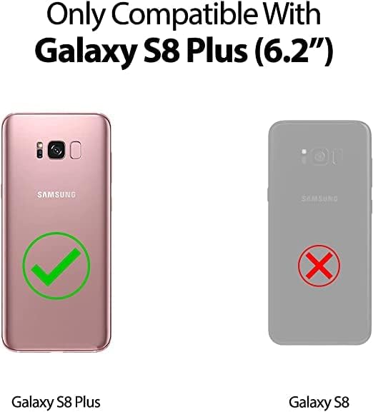 Платно портфейл Goospery за Samsung Galaxy S8 Plus Case (2017) с панти капак-стойка от деним - Сив