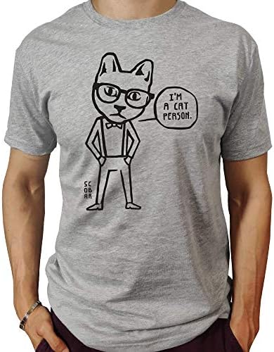 Тениска с изображение на котка/куче селекционера (Котка, Сива, Малка)