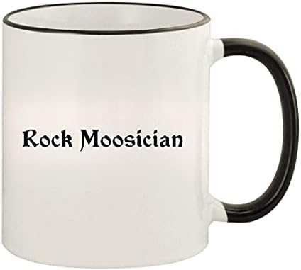 Подарък дрънкулки Rock Moosician - Кафеена Чаша с дръжка и ръб на 11 грама, Черна