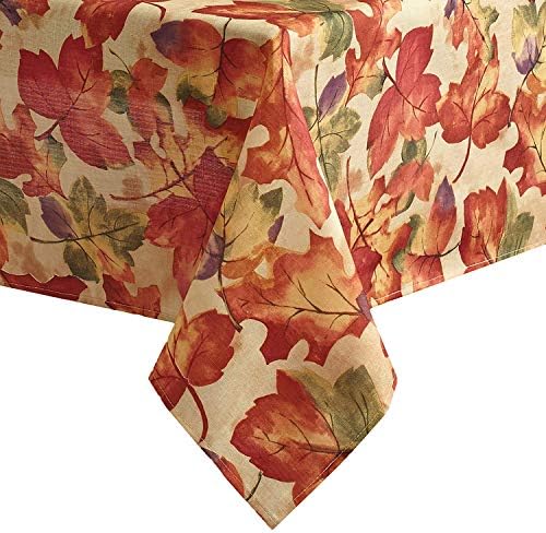Тъканта Покривка Newbridge Autumn Leaf Колаж на Деня на благодарността сезона (60 инча x 84 инча Продълговата форма / Правоъгълник)