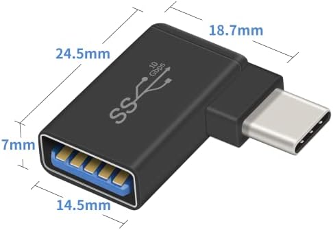 Poyiccot Правоъгълен USB адаптер C до USB, USB Адаптер C до USB 3.0, 10 Gbit/s USB Адаптер C от мъжете към USB 3.0 от