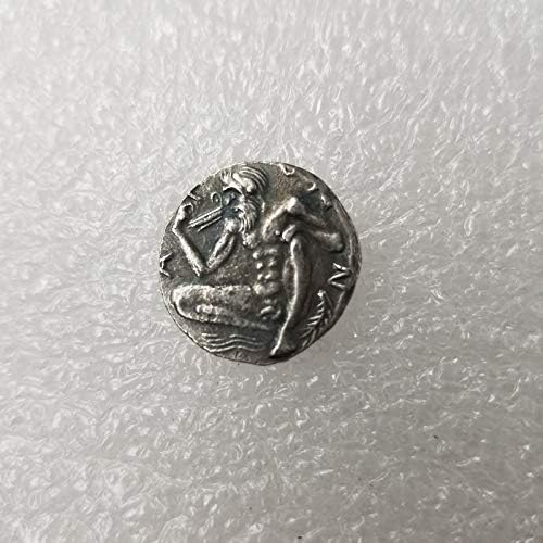 Старинните Занаяти Гръцка Монета С Медна Сребърно Покритие Состаренный Сребърен Долар Сребърен Кръг 26