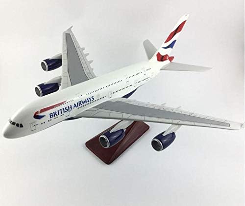47-47 см Модел самолет на British Airways A380 с Колелото и осветление