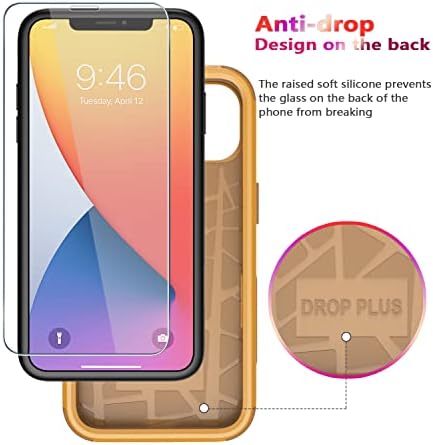 Калъф Diverbox за iPhone 11 [устойчив на удари] [Защита от падане] [Защитен слой от закалено стъкло + Защита на обектива на камерата],