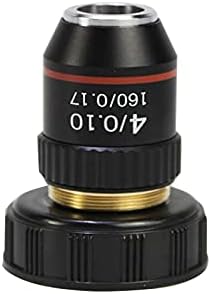 SH-ЧЕН 195 Черно ахроматический обектив 4X, 10X 20X 40X 100X 60X Обектив микроскоп RMS 20,2 мм Детайли на обектива (Цвят: