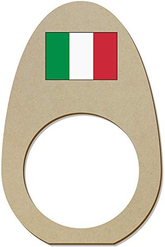 Azeeda 5 x Дървени Пръстени/Притежателите за салфетки Италиански флаг (NR00037786)