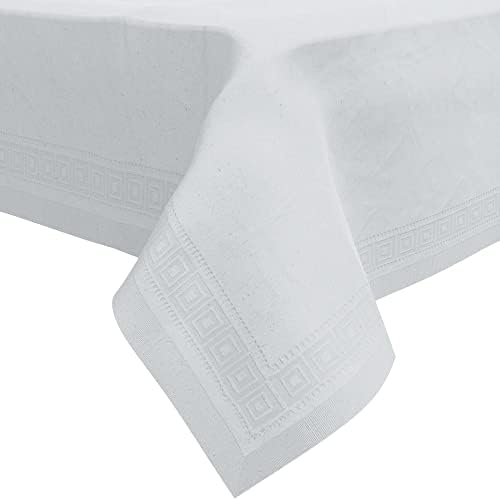 Хартиени Покривки за правоъгълни маси | 54 X 108 – 25 опаковки | за Еднократна употреба Покривка от Бяла хартия | 3-Слойна