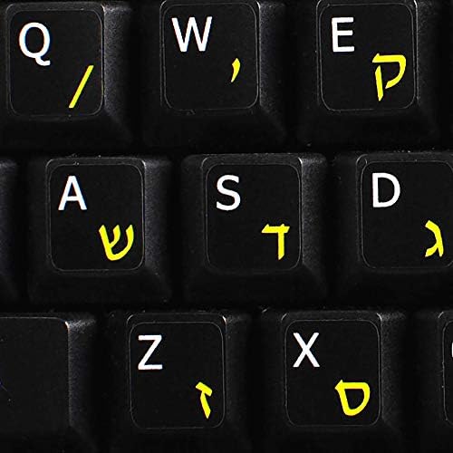 Иврит - Английски Непрозрачна Подредба надписи клавиатура в черен или бял фон за настолни компютри, лаптопи и