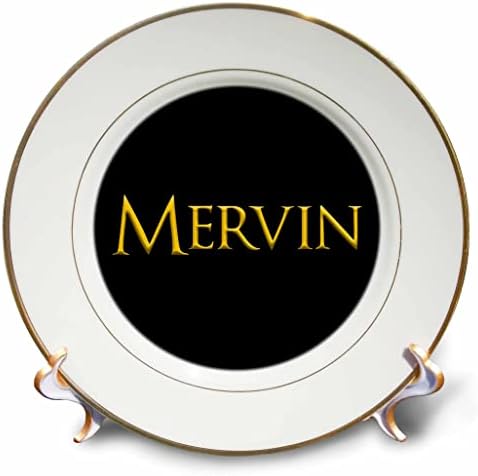 3дРоуз Мървин - Познато име за момче в САЩ. Подарък чинии - Шармы жълто и черно (cp_355721_1)